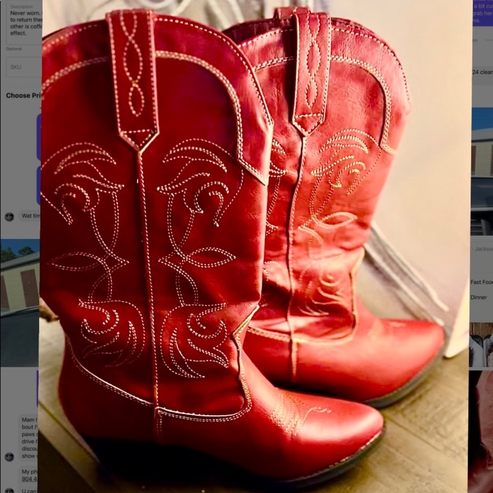 Size 7-1/2 worn once western boots